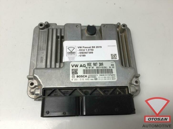 vw passat b8 2019 vag ecu motormanagement 1.5tsi 05e907309, Auto-onderdelen, Elektronica en Kabels, Volkswagen, Gebruikt