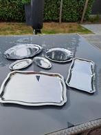 6 roestvrijstalen serveerschalen, Huis en Inrichting, Ophalen, Overige materialen, Zo goed als nieuw, Bord(en)