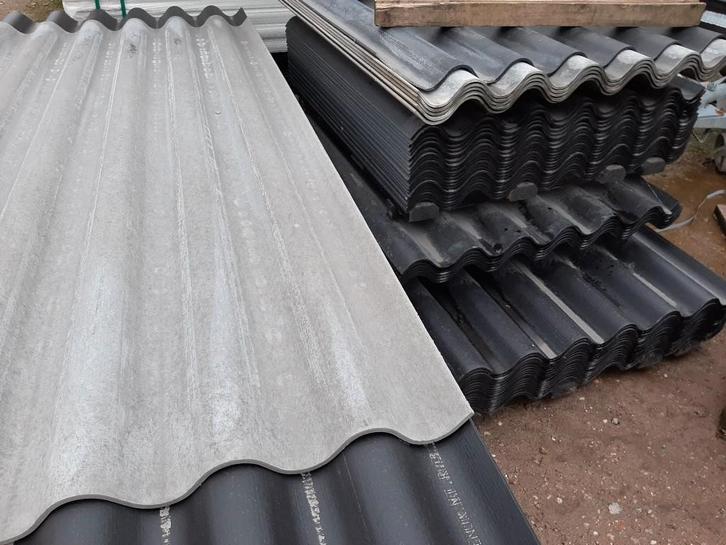 Nieuwe vezelcement golfplaten, asbestvrij, Bricolage & Construction, Tuiles & Revêtements de toit, Neuf, Gris, Enlèvement