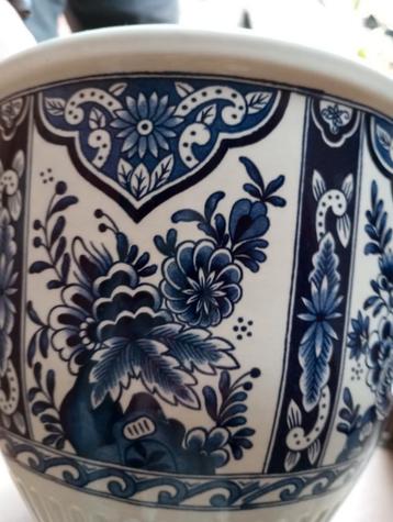 Bloempot Boch Delft, geen stukken af, 13 cm hoog, M21, Tuin en Terras, Bloempotten, Ophalen of Verzenden, Zo goed als nieuw
