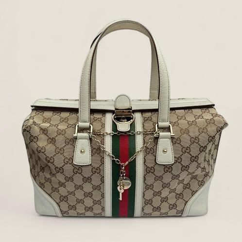 Gucci Ophidia Boston handtas authentiek, Handtassen en Accessoires, Tassen | Damestassen, Gebruikt, Handtas, Beige, Ophalen of Verzenden
