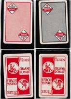 4  Speelkaarten met  Réclame van BIER/ Brouwerijen  BELGIE, Verzenden, Gebruikt, Speelkaart(en)