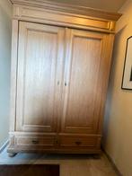 Antieke Tweedeurs Kast – Massief Eiken, Ophalen, Zo goed als nieuw, Eikenhout