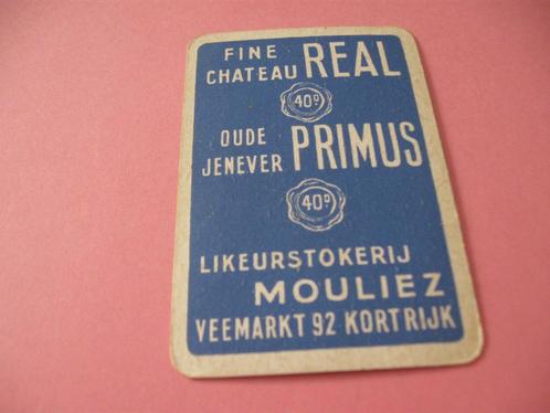 1 oude losse speelkaart Likeurstokerij Mouliez (144), Collections, Cartes à jouer, Jokers & Jeux des sept familles, Comme neuf