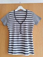 Nieuwe gestreepte T-shirt Montego (maat Large), Wit, Maat 42/44 (L), Nieuw, Ophalen of Verzenden