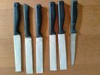 Set gekartelde messen, Ophalen of Verzenden, Zo goed als nieuw, Los bestek, Inox of Chroom