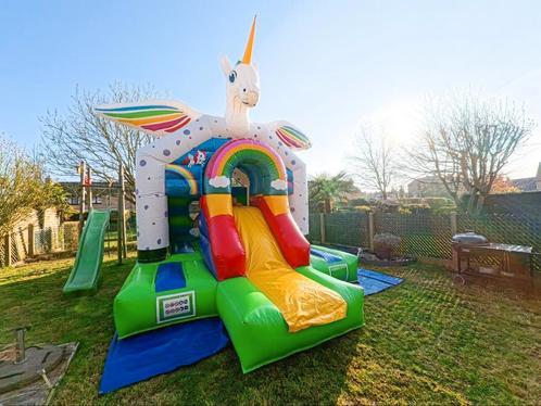 Springkasteel Unicorn te huur, Hobby en Vrije tijd, Feestartikelen | Verhuur, Zo goed als nieuw, Ophalen