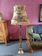 Staande lamphouder in laiton, heel zwaar, 180cm hoog,, Antiek en Kunst, Ophalen