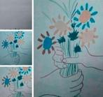 Picasso. De bloemen van vrede. Vintage lithografische poster, Antiek en Kunst, Kunst | Litho's en Zeefdrukken, Verzenden