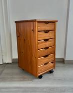 Eikenhouten ladekasten van IKEA, Huis en Inrichting, Kasten | Ladekasten, Ophalen, Minder dan 50 cm, Gebruikt, 5 laden of meer