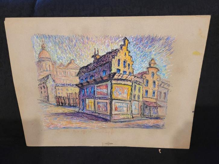 ZELDZAME pasteltekening door Prolo des Marolles, Armand Mass, Antiek en Kunst, Kunst | Tekeningen en Fotografie, Ophalen