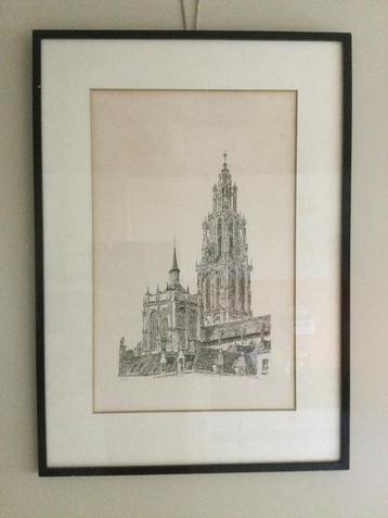 Ets van Fernand Megens  1928-2008 Antwerpen Kathedraal 5/10, Enlèvement ou Envoi