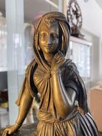 19e eeuw Frans kunstwerk van Rebecca bij de bron 1870 7,5kg, Antiek en Kunst, Ophalen of Verzenden, Brons