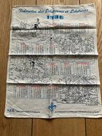 serviette / essuie calendrier 1986 Tintin Hergé, Collections, Tintin, Enlèvement ou Envoi