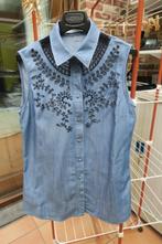 Topje denim broderie LuckyLu mt 44, Kleding | Dames, Blauw, Maat 42/44 (L), LuckyLu, Ophalen of Verzenden