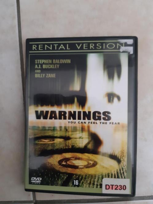 DVD Warnings, CD & DVD, DVD | Thrillers & Policiers, Utilisé, Thriller surnaturel, À partir de 16 ans, Enlèvement ou Envoi