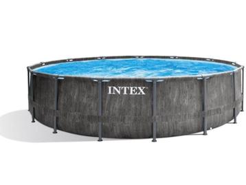 Zwembad Intex Prism Frame Greywood beschikbaar voor biedingen