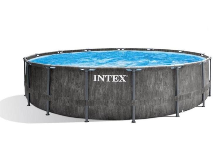 Zwembad Intex Prism Frame Greywood, Tuin en Terras, Zwembaden, Nieuw, Opzetzwembad, 120 cm of meer, 400 cm of meer, 300 cm of meer