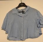 Crop top blauwe blouse, Kleding | Dames, Blouses en Tunieken, Gedragen, Blauw, H&M, Ophalen of Verzenden