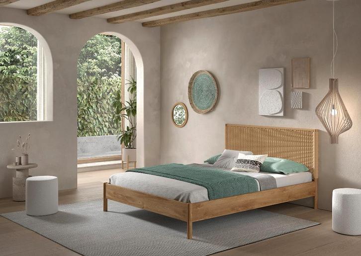 OLIVE BED 140X200CM. EIK!, Maison & Meubles, Chambre à coucher | Lits, Neuf, Deux personnes, 140 cm, 200 cm, Bois, Brun, Enlèvement