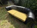 zwarte lederen zetel, Ophalen, Gebruikt, Klassiek, 150 tot 200 cm