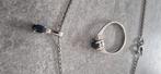 Oude zilver  ketting en zilver ring., Verzenden, Zilver