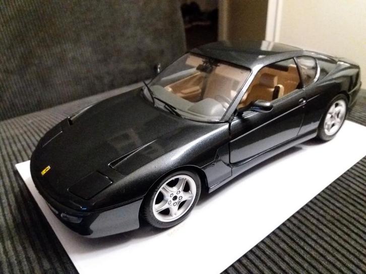 Burago 1/18 Ferrari 456GT Antraciet, Hobby en Vrije tijd, Modelauto's | 1:18, Zo goed als nieuw, Auto, Burago, Ophalen of Verzenden