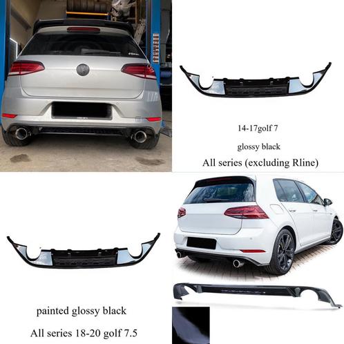 Golf 7 7.5 GTI hoogglans zwarte diffuser uitlaat einddemper, Auto-onderdelen, Uitlaatsystemen, Volkswagen, Nieuw, Ophalen