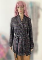 Jersey blazer met prachtig motief (maat S/M), Blauw, Ophalen of Verzenden, Zo goed als nieuw, Jasje