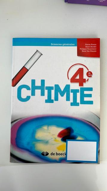 Chimie 4e De Boueck 1e edition 2016 beschikbaar voor biedingen