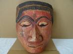 Vintage houten masker Indonesië Wajang Topeng West Java 1960, Ophalen of Verzenden