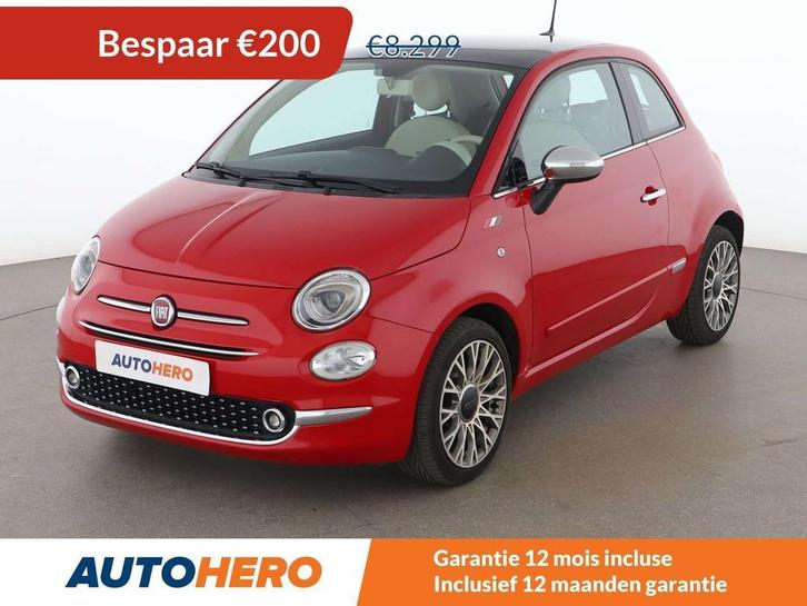 Fiat 500 1.2 Lounge (bj 2017), Auto's, Fiat, Te koop, ABS, Airbags, Airconditioning, Bluetooth, Boordcomputer, Centrale vergrendeling