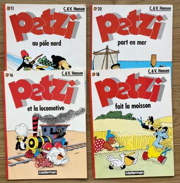 4 albums Petzi réédition 1990 : 11 - 16- 18 - 20 beschikbaar voor biedingen