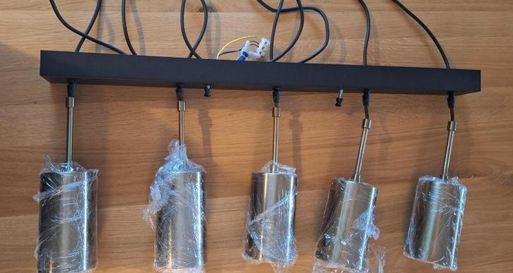 Set verlichting Opviq (2 stuks), Maison & Meubles, Lampes | Suspensions, Comme neuf, 75 cm ou plus, Métal, Enlèvement