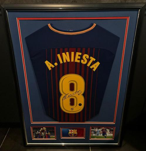 Chemise dédicacée par Andrés Iniesta (FCB 2017/2018) + COA, Collections, Articles de Sport & Football, Comme neuf, Maillot, Enlèvement ou Envoi