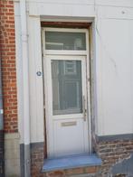 Buitendeur PVC Wit met melkglas, Doe-het-zelf en Bouw, Deuren en Vliegenramen, Ophalen, Gebruikt, 215 cm of meer, Buitendeur