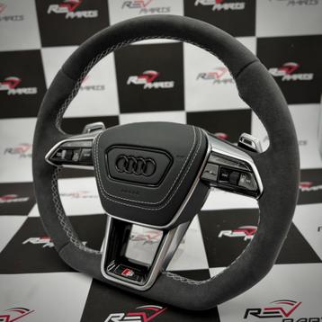 Audi A6 A7 C8 alcantara afgevlakt stuur S RS S line op maat beschikbaar voor biedingen