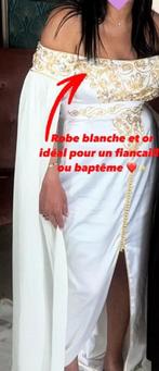 Caftan moderne, Kleding | Dames, Jurken, Maat 38/40 (M), Sans marque, Wit, Ophalen of Verzenden