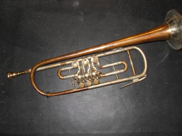 Trompette ancienne, Musique & Instruments, Instruments à vent | Trompettes, Utilisé, Enlèvement ou Envoi