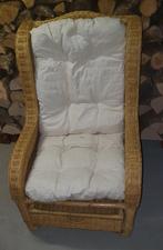1 paire de fauteuil en osier avec tiroir et coussin, Maison & Meubles, Fauteuils, Comme neuf, Tissus, Enlèvement