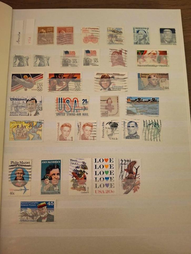 Postzegelboek met zegels uit Amerikaanse & Aziatische landen, Postzegels en Munten, Postzegels | Amerika, Zuid-Amerika, Ophalen of Verzenden