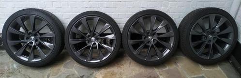 21 inch Tesla Turbine velgen met Michelin banden, Auto-onderdelen, Banden en Velgen, Band(en), Winterbanden, 21 inch, 245 mm, Personenwagen