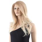 Luxe pruik blondmix lang haar zonder pony, Bijoux, Sacs & Beauté, Envoi, Neuf