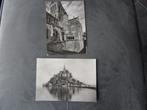 2 oude postkaarten uit Mont Saint Michel, Ophalen