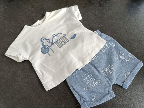 Setje Mayoral - T-shirt en short zomer - 60/1-2 maanden, Enfants & Bébés, Vêtements de bébé | Taille 56, Utilisé, Garçon, Ensemble