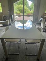 Design witte tafel van Italiaanse topmerk PORRO prima staat, Huis en Inrichting, Tafels | Eettafels, Ophalen, 100 tot 150 cm, Design