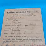 Duits WO2 Ersatzkarte für Arbeitsbuch, Verzamelen, Militaria | Tweede Wereldoorlog, Ophalen of Verzenden, Landmacht, Foto of Poster