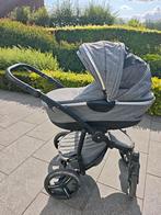First Atlanta set (wieg+kinderwagen+adaptors voor maxi-cosi), Kinderen en Baby's, Kinderwagens en Combinaties, Gebruikt, Verstelbare duwstang