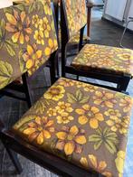 6 vintage stoelen met bloemenpatronen, Huis en Inrichting, Ophalen, Gebruikt, Vintage, Vijf, Zes of meer stoelen