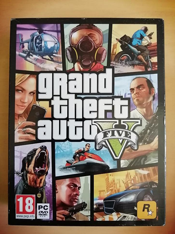 Coffret Grand Theft Auto V (GTA 5) PC DVD-ROM 7 disques, Games en Spelcomputers, Games | Pc, Zo goed als nieuw, Avontuur en Actie